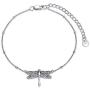 RMREWY Dragonfly Bracelet/Anklet 925 Sterling Silver Dainty Adjustable Beads Bracelet Dragonfly Jewelry Birthday Gifts for Women Grilfriend