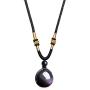 Sinymilk Double Rainbow Eyes Obsidian Stone Pendant Lucky Blessing Beads Amulet