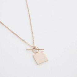 HONEYCAT Gwyneth Toggle Pendant Charm Necklace in Gold, Rose Gold, or Silver | Minimalist, Delicate Jewelry