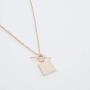 HONEYCAT Gwyneth Toggle Pendant Charm Necklace in Gold, Rose Gold, or Silver | Minimalist, Delicate Jewelry