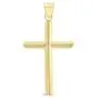Ioka - 14K Yellow Gold Classic Tube Cross Religious Polished Charm Pendant For Chain Ioka - 14K Yellow Gold Classic Tube Cross Religious Polished Charm Pendant For Chain