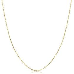 Kooljewelry 14k Yellow Gold 0.7 mm Thin Round Cable Chain Necklace (16, 18, 20, 22, 24 or 30 inch)