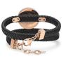 Unique Diffuser Aromatherapy Bracelet, Double Wrap Faux Leather, 25mm Rose Gold Locket (Rose Gold)