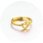 Ladies Double Heart Ring 14k Gold Plated Adjustable Personalized Wedding Engagement Promise Engraved Love Fashion Jewelry Fine Ring