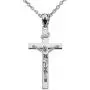 Religious Jewelry by FDJ 925 Sterling Silver Linear Cross INRI Crucifix Pendant Necklace Religious Jewelry by FDJ 925 Sterling Silver Linear Cross INRI Crucifix Pendant Necklace