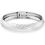 Miabella 925 Sterling Silver Italian Diamond-Cut Round Flexible Bangle Bracelet for Women Choice of White or Yellow 7.5 Inch Made in Italy