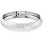 Miabella 925 Sterling Silver Italian Diamond-Cut Round Flexible Bangle Bracelet for Women Choice of White or Yellow 7.5 Inch Made in Italy
