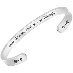 HiStock Cuff Bracelet for Women,Friendship Gifts for Women Inspirational Bracelets,Inspirational Cuff Bracelets for Women Inside Engraved,Men,Girls