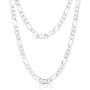 NYC Sterling Authentic Solid Sterling Silver Figaro Link Diamond-Cut .925 ITProLux Necklace Chains 3MM - 7.5MM, 16'' - 30'', Silver Chain for Men & Women, Made in Italy