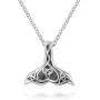 925 Sterling Silver Triquetra Celtic Necklace with Mermaid Tail Oxidized Classic Trinity Knot Pendant Irish Jewelry Mothers Day Birthday Gift for Girls Women 925 Sterling Silver Triquetra Celtic Necklace with Mermaid Tail Oxidized Classic Trinity Knot Pendant Irish Jewelry Mothers Day Birthday Gift for Girls Women