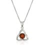 Amber Sterling Silver Celtic Jewelry Set