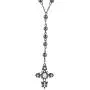 LUX ACCESSORIES Crystal Black Rosary Catholic Rhinestone Long Cross Beads Chain Necklace LUX ACCESSORIES Crystal Black Rosary Catholic Rhinestone Long Cross Beads Chain Necklace