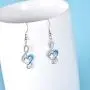 WINNICACA Music Note Earrings Sterling Silver Created Opal Musical Jewelry for Dance Lovers for Women Her Teacher