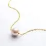18K Gold White Pearl Pendant Necklace 9.5-10mm Freshwater Cultured Single Pearl Necklace Gifts for Women Wife Mom Girls Valentines Day - White Gold/Yellow Gold 18K Gold White Pearl Pendant Necklace 9.5-10mm Freshwater Cultured Single Pearl Necklace Gifts for Women Wife Mom Girls Valentines Day - White Gold/Yellow Gold