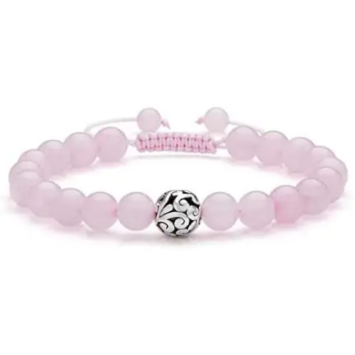 Top Plaza Healing Crystal Stone Bead Braided Bracelet Adjustable Gemstone Beaded Bracelets Yoga Meditation Reiki Balancing Quartz Jewelry for Womens Mens