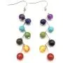 xinpeng Women 7 Chakra Natural Stones Gemstone Crystals Pendant Beads Yoga Reiki Healing Energy Balancing Necklace Copper Bracelets Dangle Hook Earrings Jewelry Set