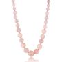 Gem Stone King 10MM Simulated Rose Quartz Round Bead Necklace Bracelet and Earrings Set 20 Inch