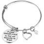 Teacher Appreciation Gift Idea - 3PCS Stainless Steel Expendable Inspirational Bangle Bracelet Set, Best Teacher Jewelry, Thank You Gifts for Women, Christmas Birthday (3PCS)