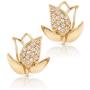 Perfect Love & Sunshine Yellow Gold-Plated Tulip Flower Earrings, Never Rust 925 Sterling Silver Hypoallergenic Studs for Women, Girls & Teens | Free Breathtaking Gift Box for Special Moments of Love