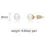 Zealmer Womens 16K Gold Plated Necklace & Stud Earrings Jewelry Set