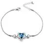 WINNICACA Angel Bracelets for Women Heart Crystal Bracelet Sterling Silver Heart of Ocean Bracelets for Women Gifts for Girls WINNICACA Angel Bracelets for Women Heart Crystal Bracelet Sterling Silver Heart of Ocean Bracelets for Women Gifts for Girls