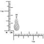 Sterling Silver Small Pineapple Pendant Necklace, 16+2'' Extender