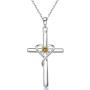 925 Sterling Silver Cross Necklace for Women Birthstone Necklace for Mom Gift for Mothers Day, Birthday or Anniversary by AmorAime
