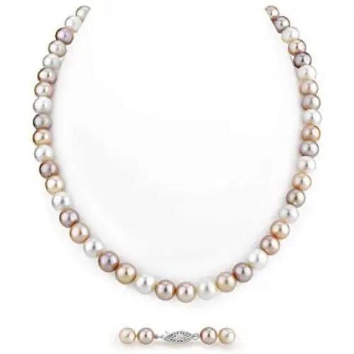 Multicolor Freshwater Cultured Pearl Necklace for Women in AAA Quality - THE PEARL SOURCE Multicolor Freshwater Cultured Pearl Necklace for Women in AAA Quality - THE PEARL SOURCE