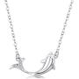 TANGPOET Dolphin Necklace Gifts for Women S925 Sterling Silver Sea Ocean Animal Pendant Jewelry for Teens Girls Daughter