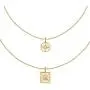 AGVANA 14K Yellow Gold Plated 925 Sterling Silver Layered Coin Compass Moon Star Bee Sun Pendant Necklace Dainty Jewelry Gifts for Women Her Girls Girlfriend Wife Friend Sister with Gift Box, 16+2 Inch Extender