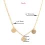 Avanlin Vintage Dainty Sequin Pendant Necklace Gold Plated Triple Disc Coin Necklaces Chain Jewelry for Women and Girls