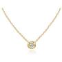 S.Leaf Cubic Zirconia Necklace Solitaire Pendant Sterling Silver Necklace for Women