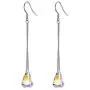 AOBOCO 925 Sterling Silver Drop Dangle Earrings with Aurora Borealis Teardrop Crystals AOBOCO 925 Sterling Silver Drop Dangle Earrings with Aurora Borealis Teardrop Crystals
