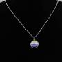 CENWA LGBT Gay Pride Rainbow Time Gemstone Double-Sided Glass Ball Pendant Necklace LGBT Lesbian Jewelry