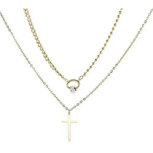 366DAYS Dainty Cross Pendant Necklace, 316L Stainless Steel Titanium Birthday Mothers Day Valentines Day Fashion Jewelry Gifts for Women Girls 366DAYS Dainty Cross Pendant Necklace, 316L Stainless Steel Titanium Birthday Mothers Day Valentines Day Fashion Jewelry Gifts for Women Girls