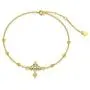 14K Yellow Gold Cross Bracelet for Women Girls Real Gold Moissanite Bead Thin Chain Bracelet Christmas Anniversary Valentines Day Gifts, 7+1+1 inch