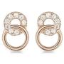 Izaara 925 Sterling Silver Rose Gold Round CZ Earrings for Women and Girls Ideal For Casual, Daily Wear, Birthday, Wedding, Anniversary Gift