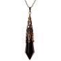 Bivei Retro Brass 12 Faceted Prism Chakra Necklace Witch Dowsing Pendulum Gemstone Quartz Point Top Healing Crystal Pendant Divination Reiki Antique Gift