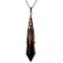 Bivei Retro Brass 12 Faceted Prism Chakra Necklace Witch Dowsing Pendulum Gemstone Quartz Point Top Healing Crystal Pendant Divination Reiki Antique Gift