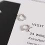 Punk Spikes Stud Small CZ Hoop Earrings for Women Teen Girls Men 925 Sterling Silver Charms Huggie Hoops Cuff Cartilage Stud Tragus Helix Crystal Wrap Earrings Hypoallergenic Rock Fashion Jewelry