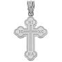 Religious Jewelry by FDJ 925 Sterling Silver Eastern Orthodox IC XC Nika Cross Outline Pendant (Small)