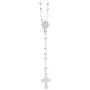Ritastephens Italian Sterling Silver or Gold-tone 3mm Rosary Bead Virgin Mary Cross Necklace Ritastephens Italian Sterling Silver or Gold-tone 3mm Rosary Bead Virgin Mary Cross Necklace