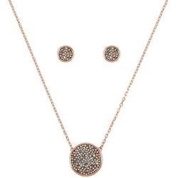 Kenneth Cole Grey Sprinkle Pearl & Stone Pendant Necklace & Stud Earrings Set