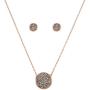 Kenneth Cole Grey Sprinkle Pearl & Stone Pendant Necklace & Stud Earrings Set