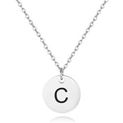 Sereney Initial Necklaces for Christmas Gift, 18k Gold/Rose-gold/Silver Plated Engraved Letter Necklace for Women, Gifts for mom, women jewelry to Best Friend, Bridesmaid.