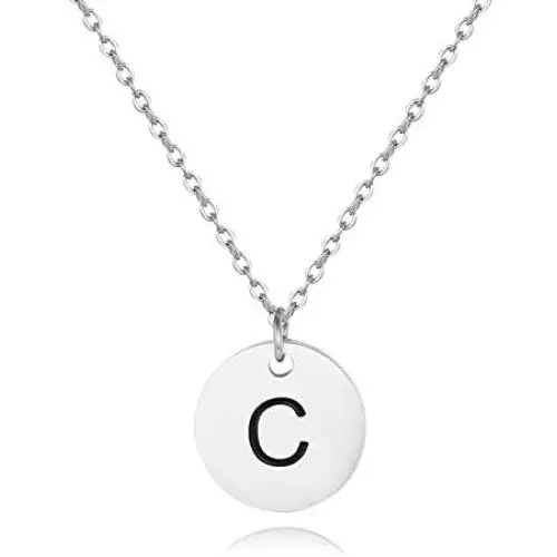 Sereney Initial Necklaces for Christmas Gift, 18k Gold/Rose-gold/Silver Plated Engraved Letter Necklace for Women, Gifts for mom, women jewelry to Best Friend, Bridesmaid.