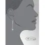 Pepe Dominguez 925 Sterling Silver Hammered Long Drop with Heart Dangle Earrings Pepe Dominguez 925 Sterling Silver Hammered Long Drop with Heart Dangle Earrings