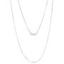 .925 Sterling Silver 0.7mm, 0.9mm, 1.1mm, 1.3mm, 1.5mm or 1.7mm Box Chain Necklace, Made In Italy