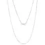 .925 Sterling Silver 0.7mm, 0.9mm, 1.1mm, 1.3mm, 1.5mm or 1.7mm Box Chain Necklace, Made In Italy