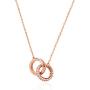 URIZZD S925 Sterling Silver Necklace for Women Cubic Zirconia Pendant White/Rose Gold Plated Necklace Gifts for Women Teens Girls 18 Inches